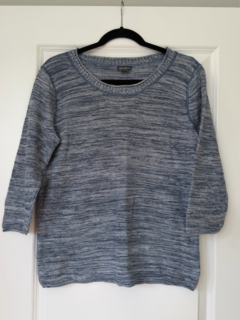 Eddie Bauer Blue Marled Crewneck Sweater
